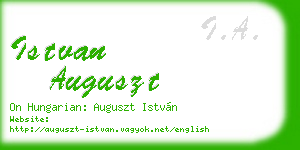 istvan auguszt business card