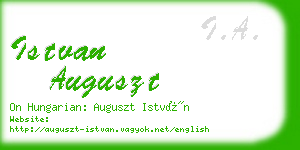 istvan auguszt business card
